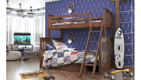 Кровать детская Pirat 2— 80x190 см. из дуба