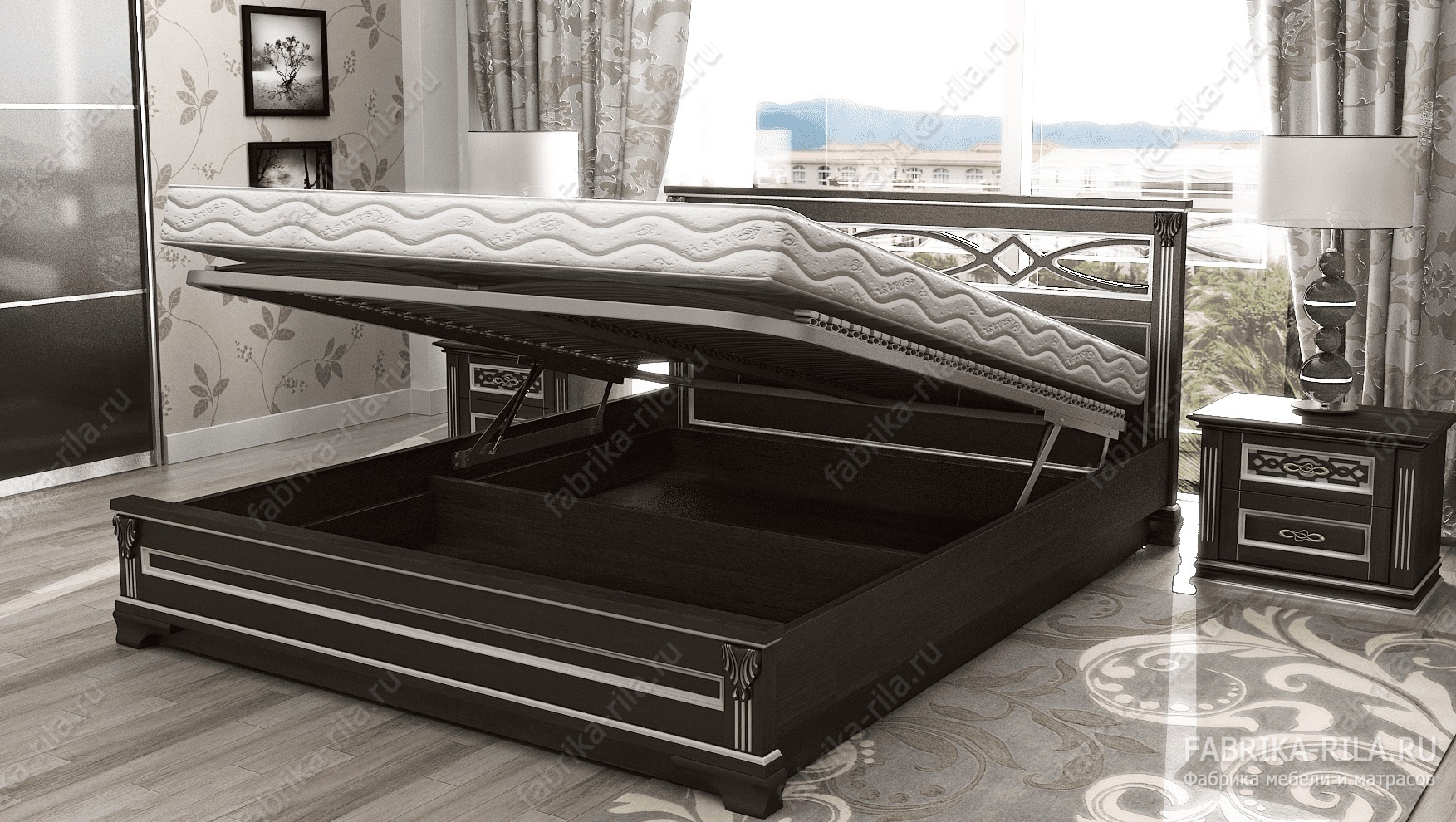 Кровать Lirоna 1 — 90x190 см. из дуба