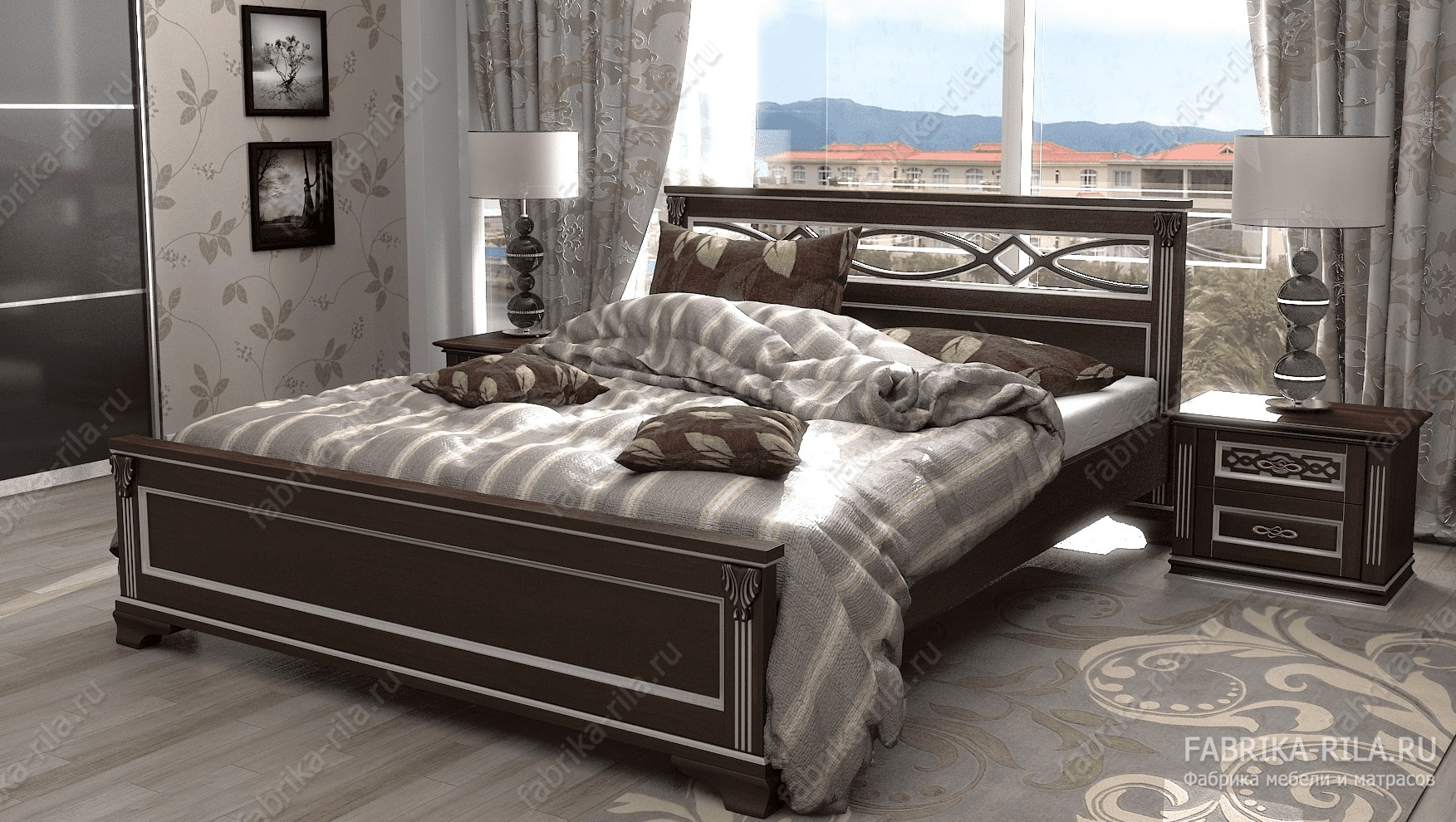 Кровать Lirоna 1 — 140x200 см. из сосны