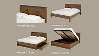 Кровать Arikama 3 — 90x190 см. из дуба