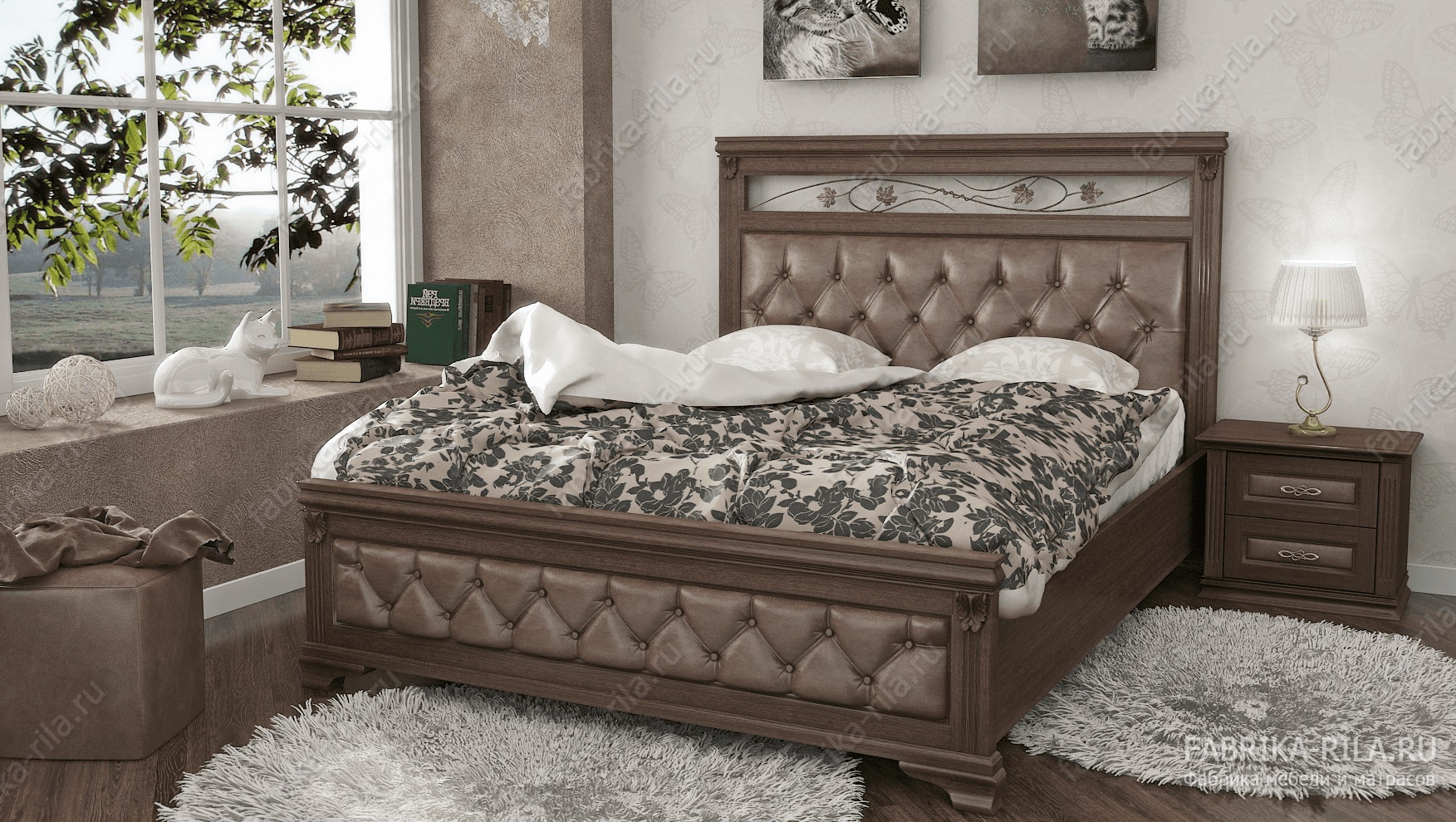 Кровать Lirona 3-MV — 140x200 см. из сосны