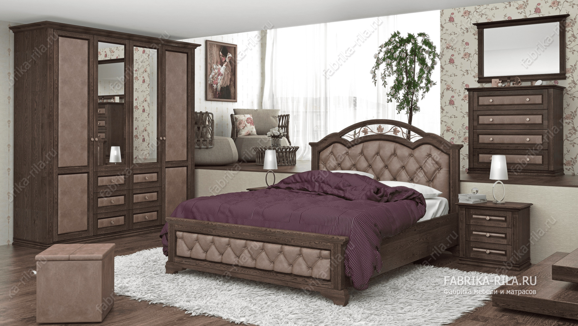 кровать Laura 1-MV — 140x190 см. из сосны