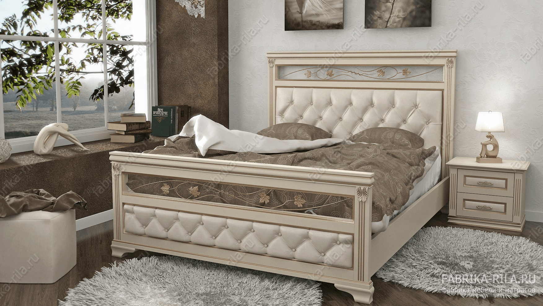 Кровать Lirona 3-MV — 90x190 см. из бука