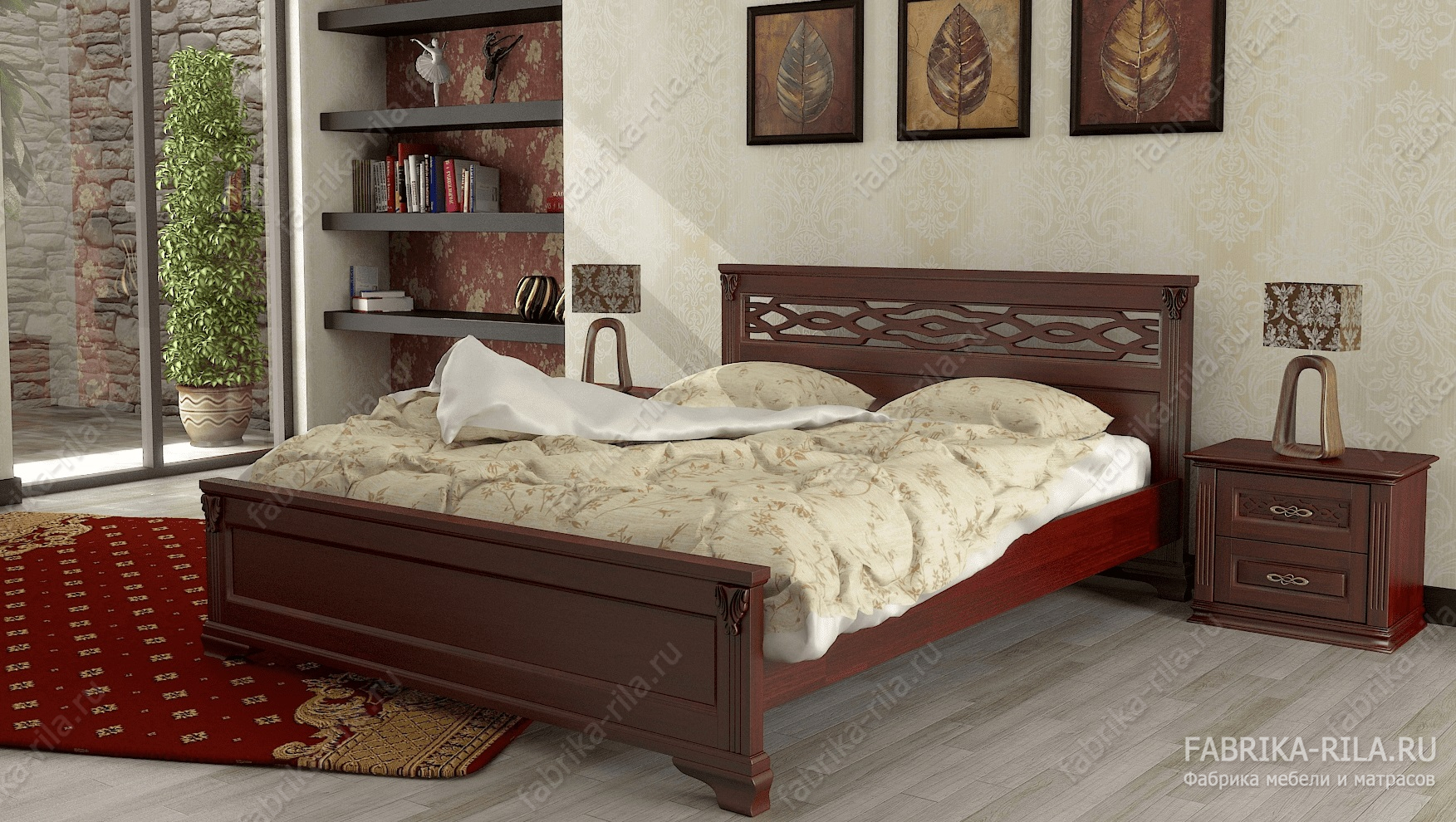 Кровать Lirоna 2 — 90x190 см. из дуба