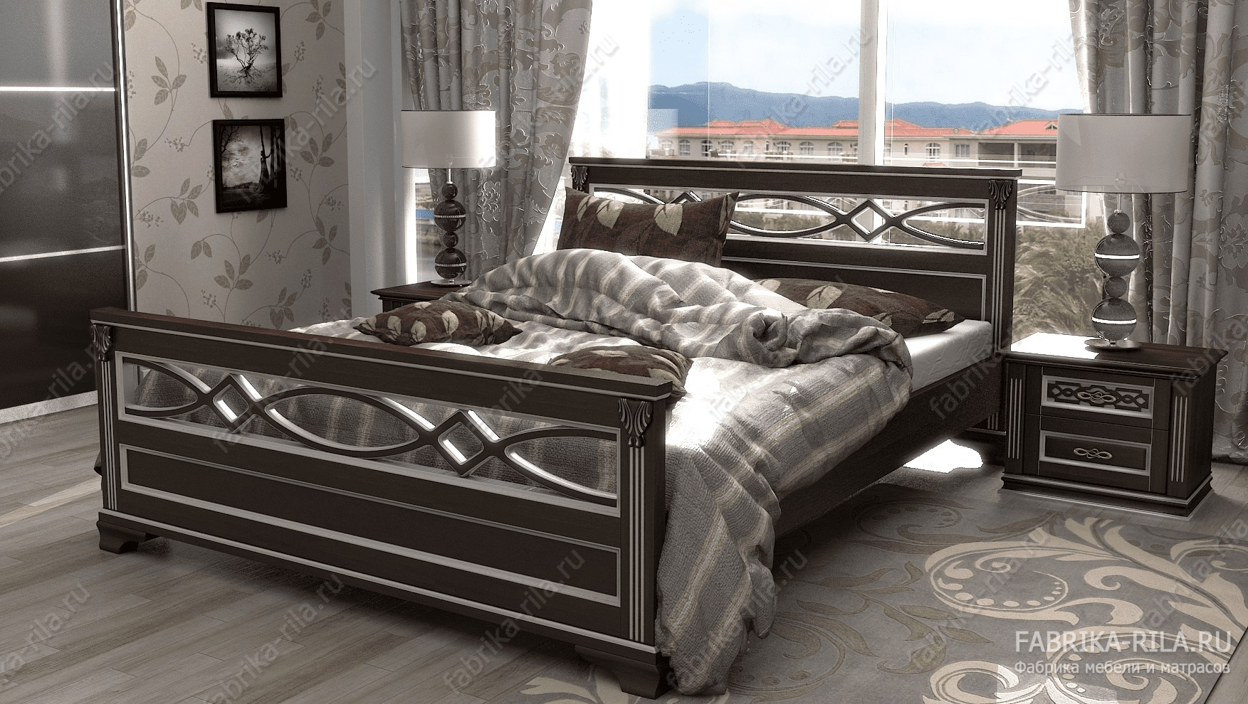 Кровать Lirоna 1 — 160x190 см. из сосны