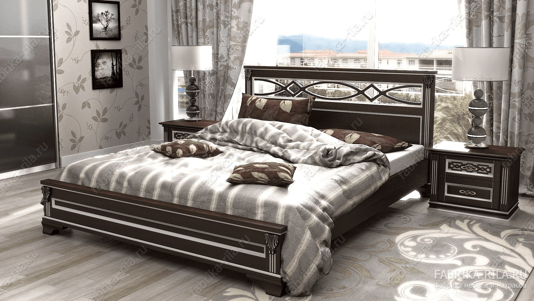 Кровать Lirоna 1 — 160x200 см. из сосны