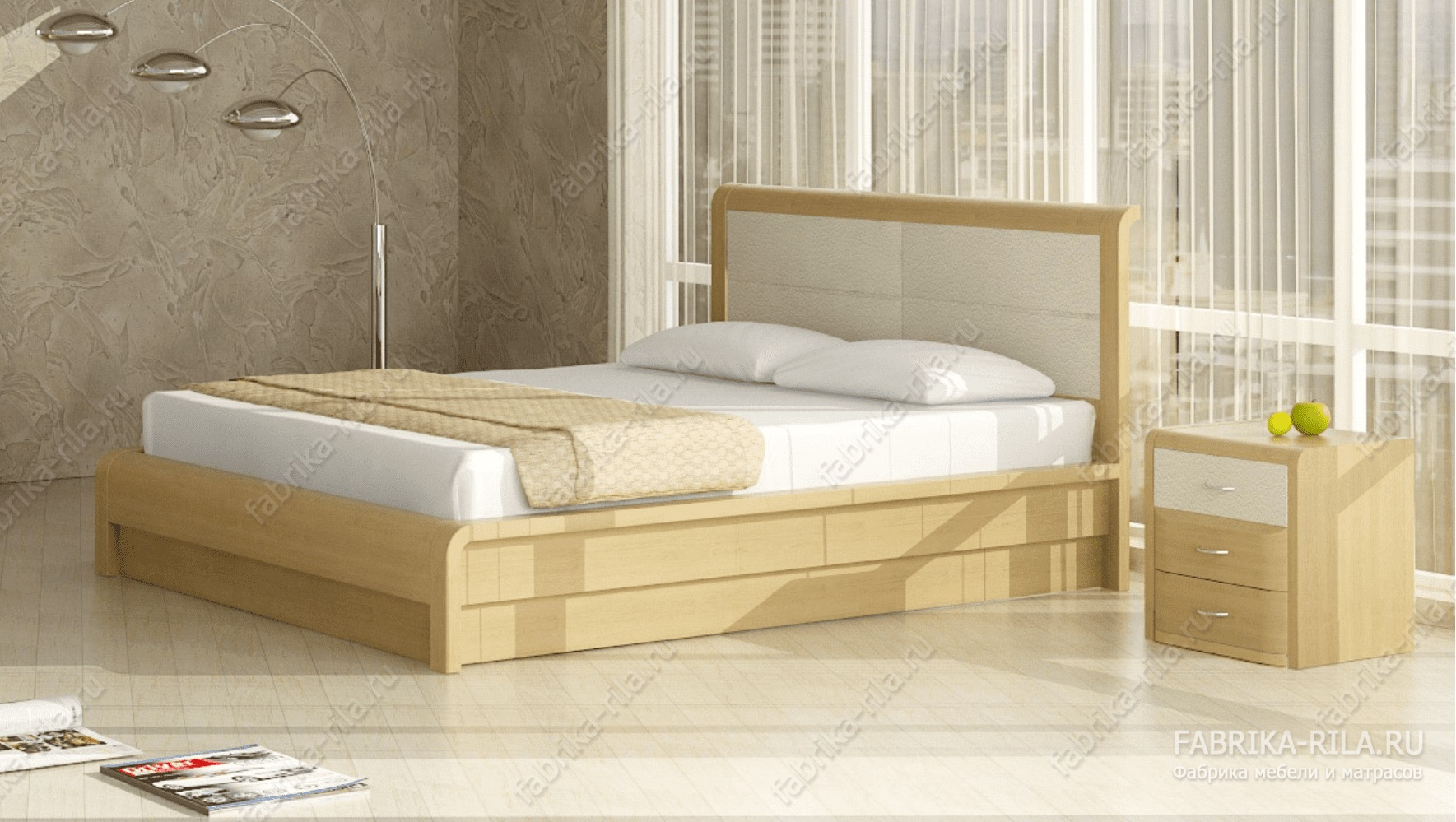 Кровать Arikama 1 — 200x200 см. из сосны