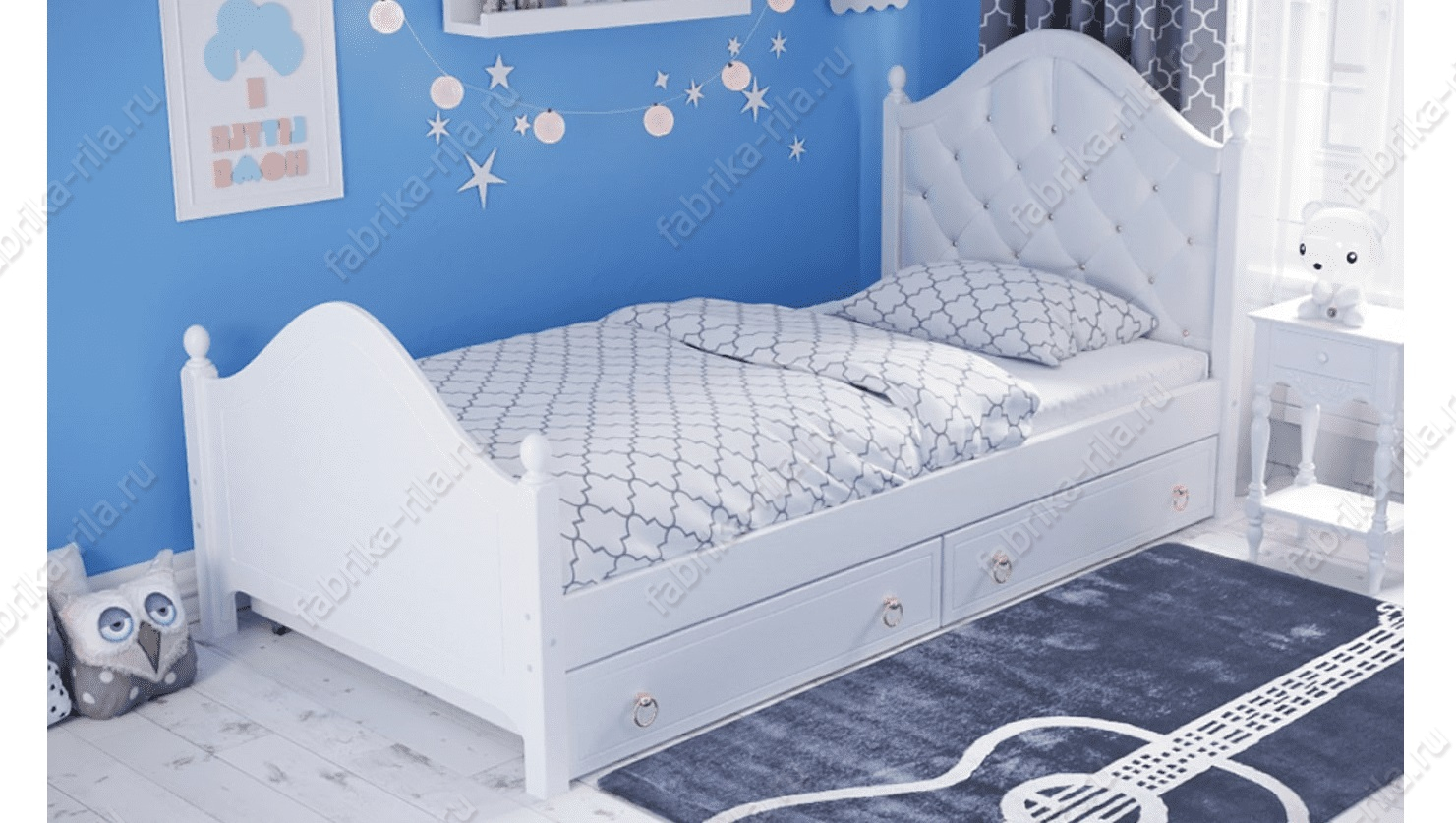 Кровать детская KAROLINA — 80x190 см. из сосны