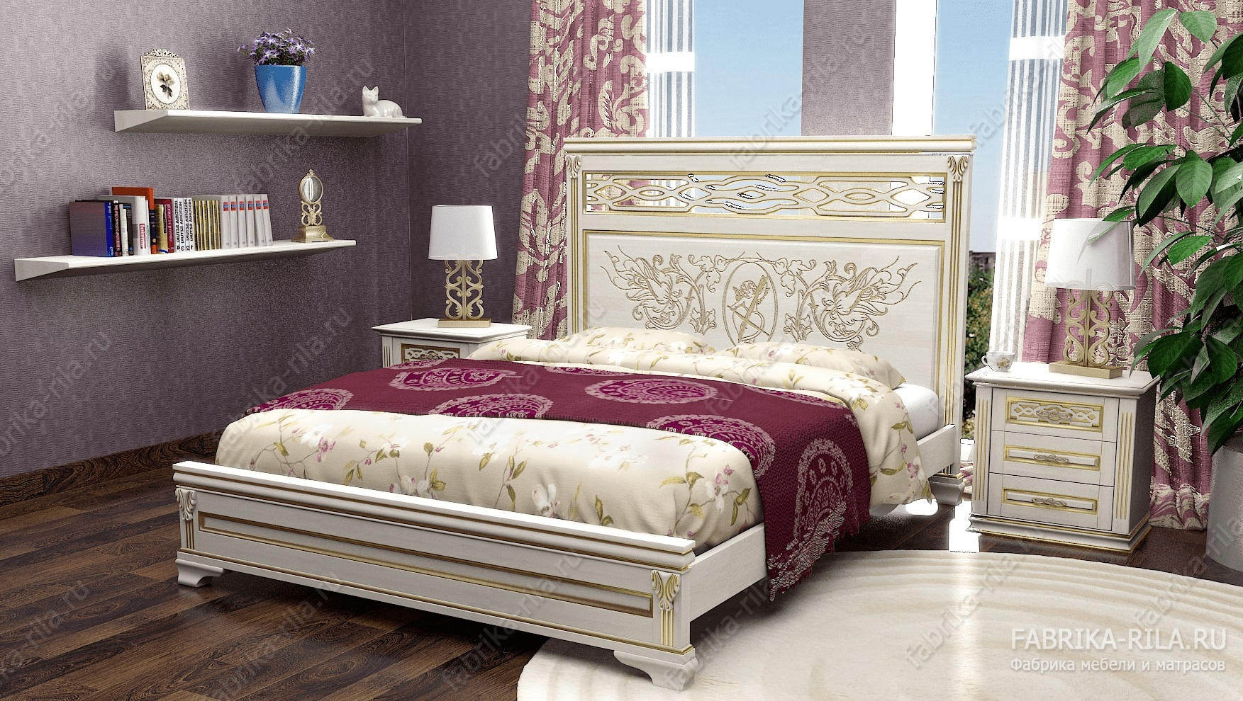 Кровать Lirоna 3 — 160x200 см. из сосны