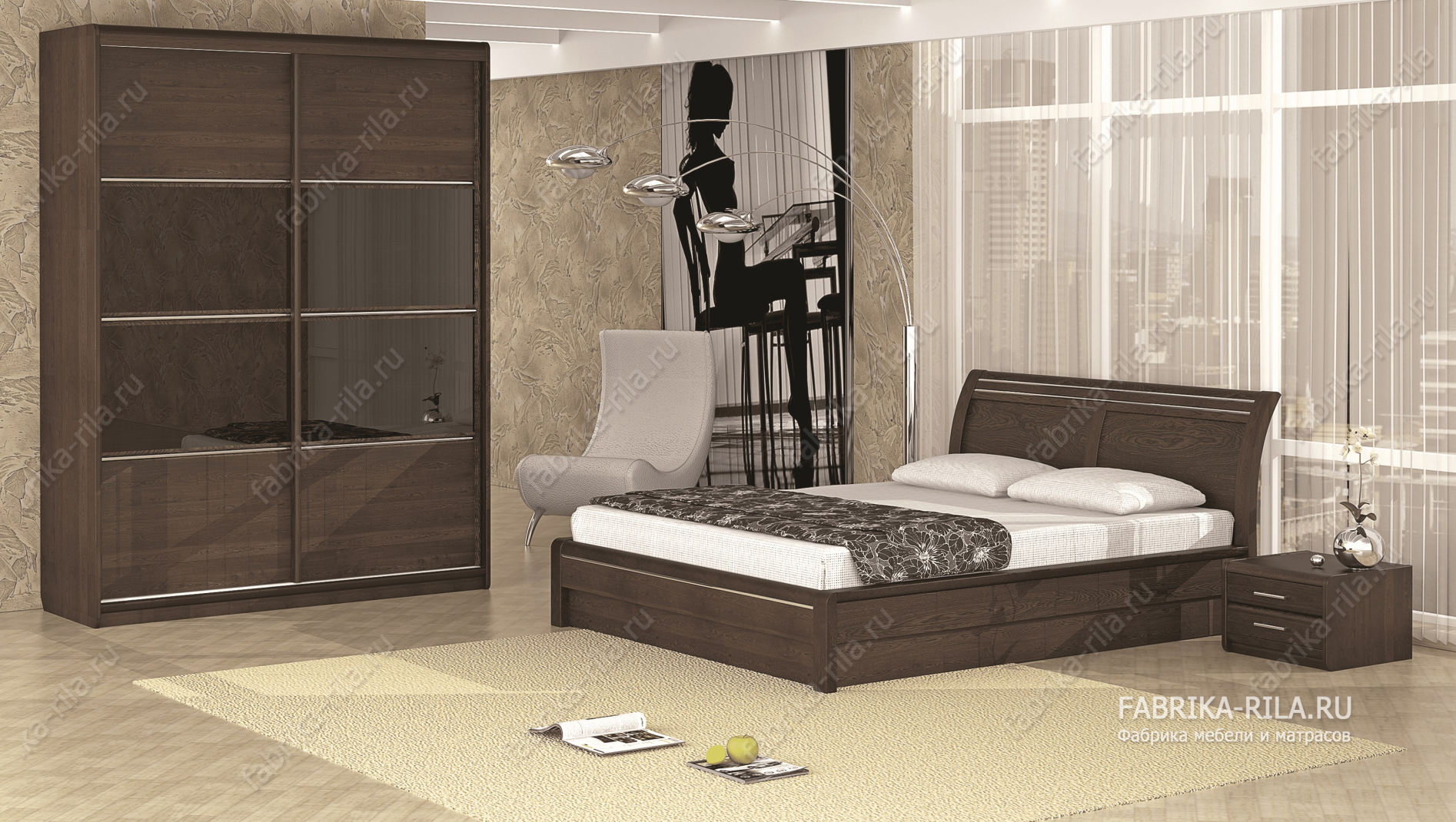 Кровать Okaeri 2 — 200x200 см. из сосны