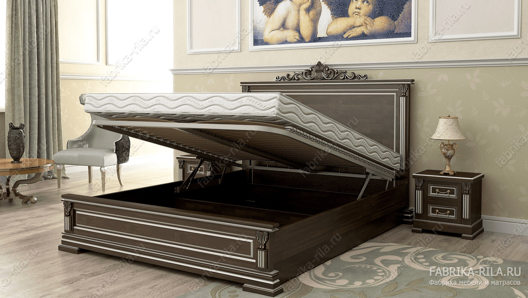 Кровать Viktori 1 — 90x190 см. из ясеня