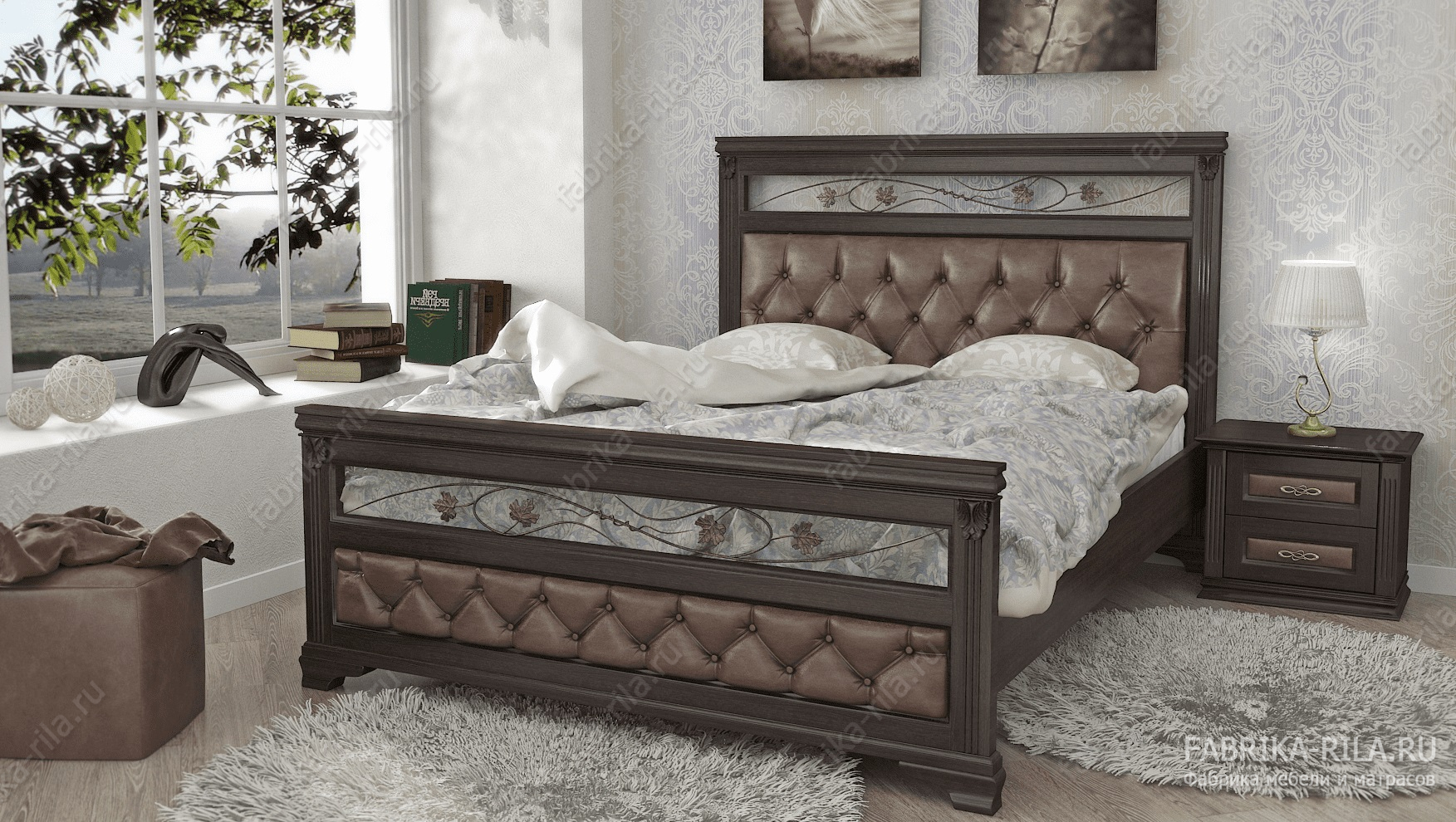 Кровать Lirona 3-MV — 120x200 см. из сосны