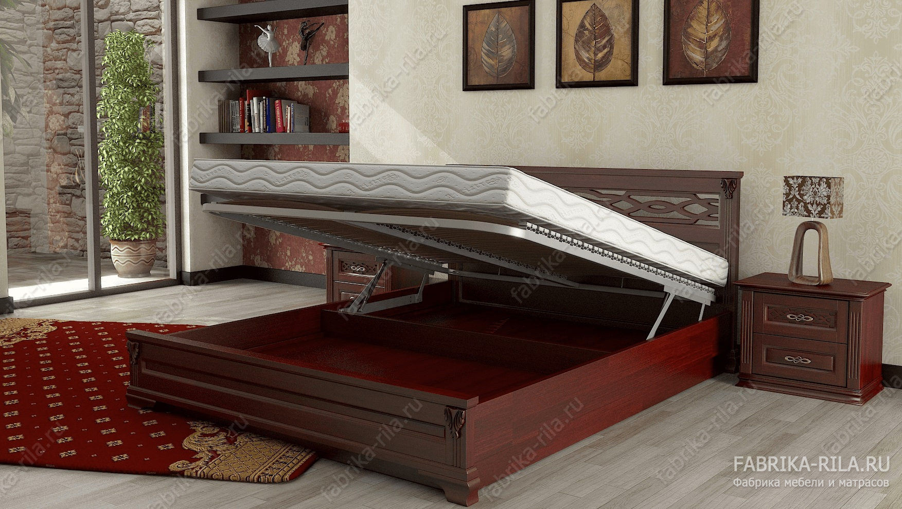Кровать Lirоna 2 — 200x190 см. из сосны