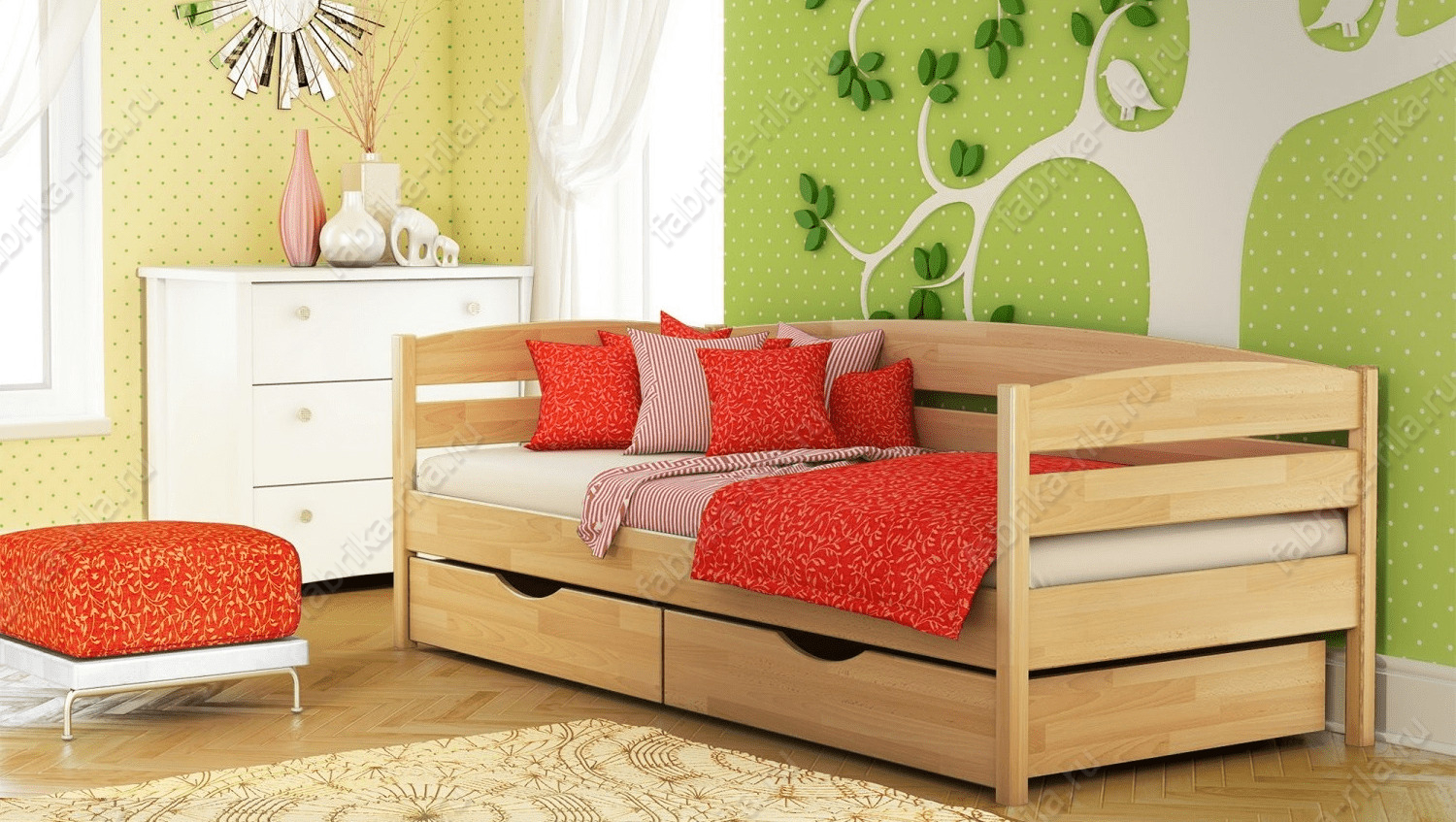Кровать Николь — 80x190 см. из сосны