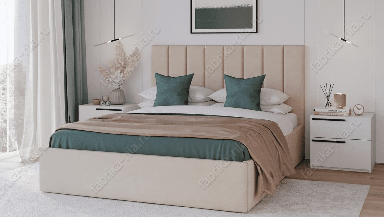 Кровать Лозанна 2— 140x190 см. с мягким изголовьем