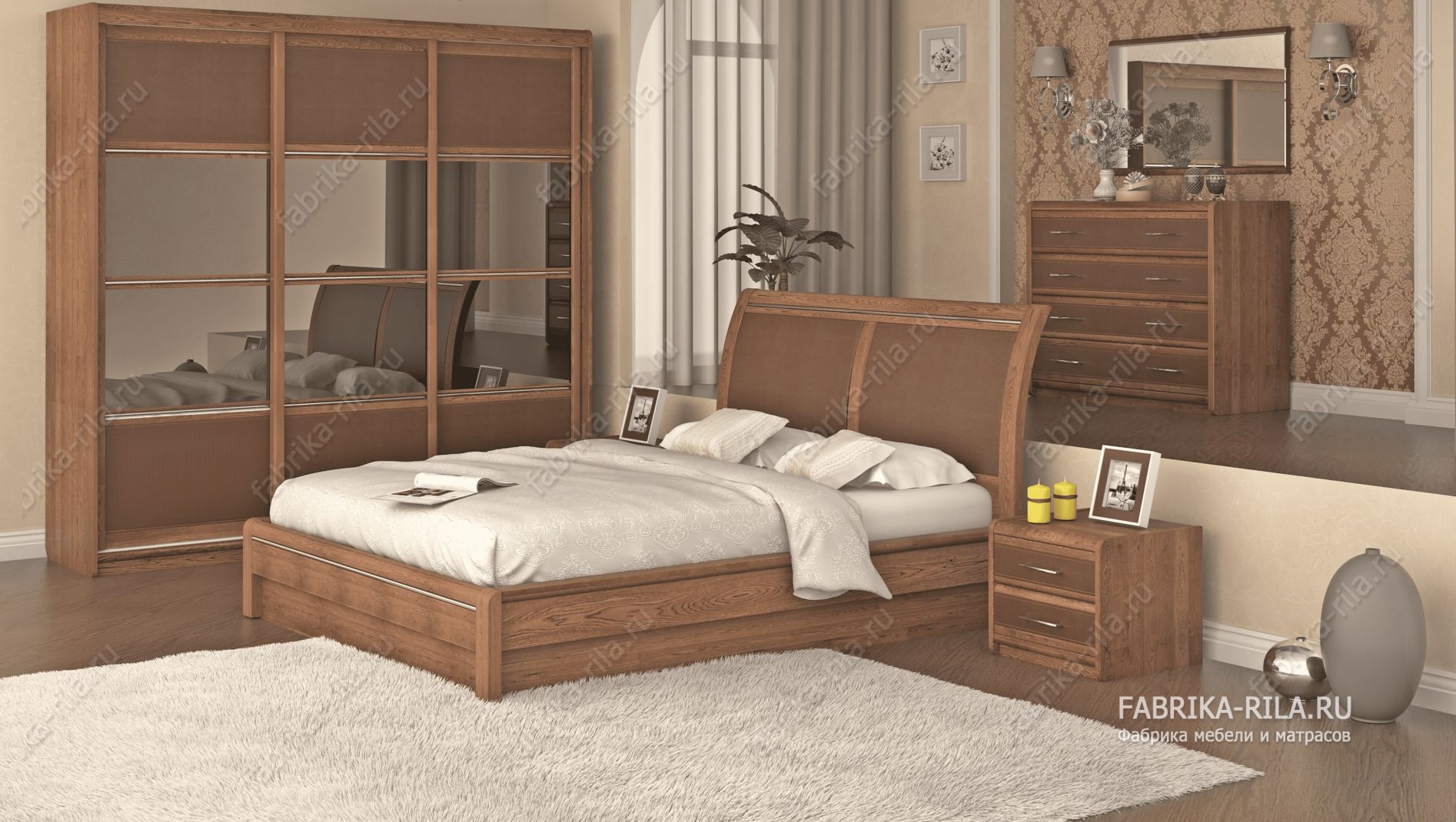 кровать Okaeri 6 см— 140x200 см. из сосны