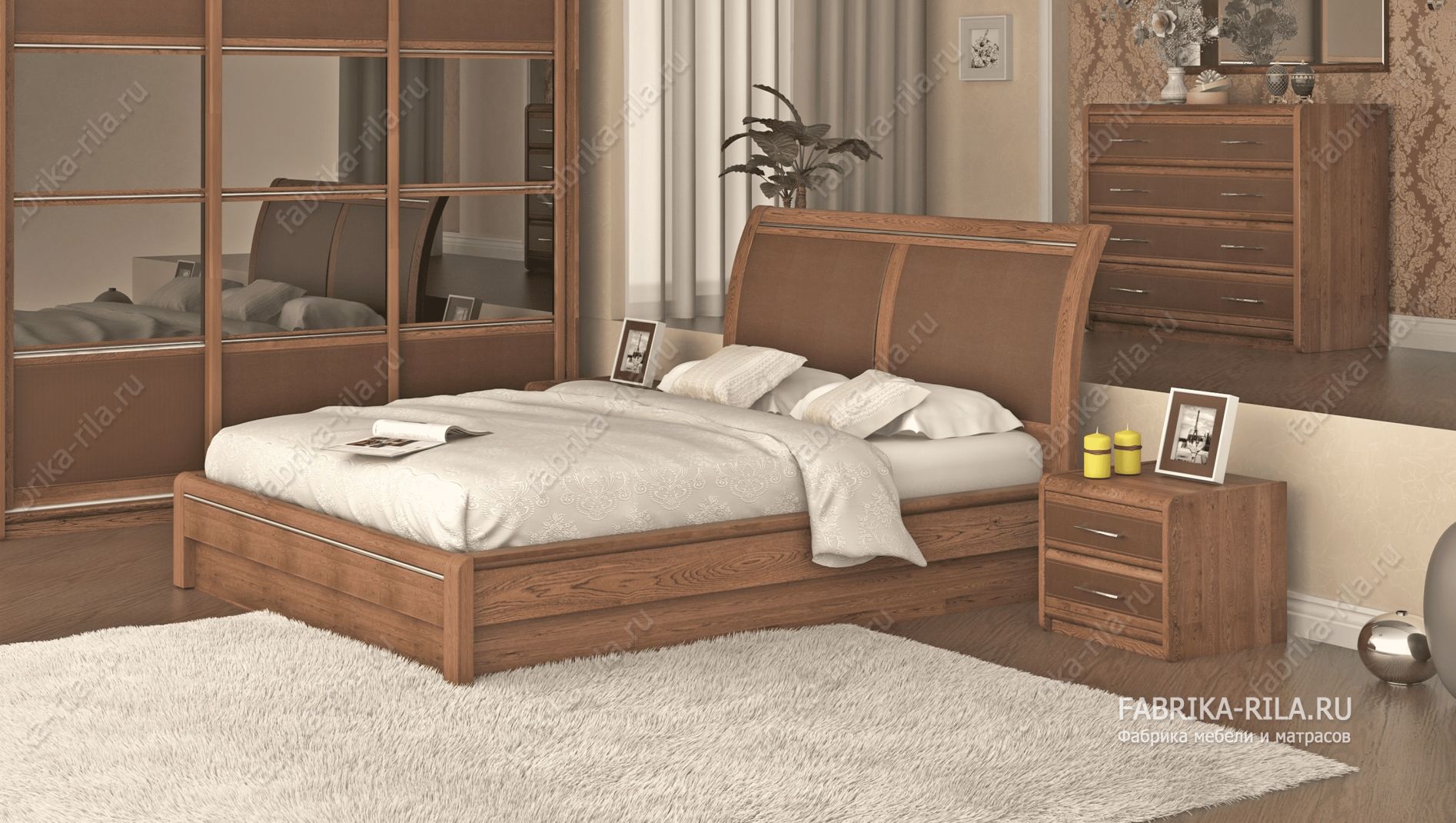 кровать Okaeri 6 см— 120x200 см. из сосны